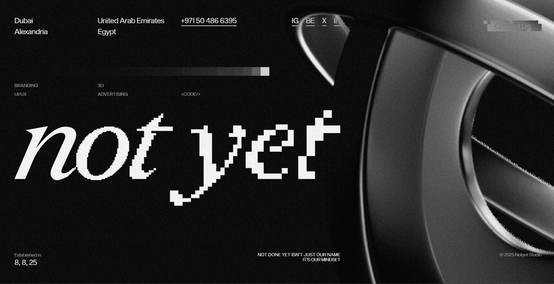 Notyet Studio Landing Page